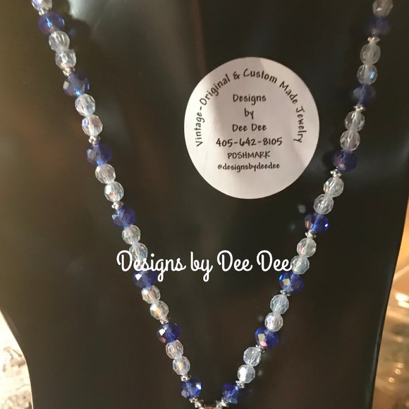 Egyptian Blue Diachroic Glass Pendant - Picture 2 of 4